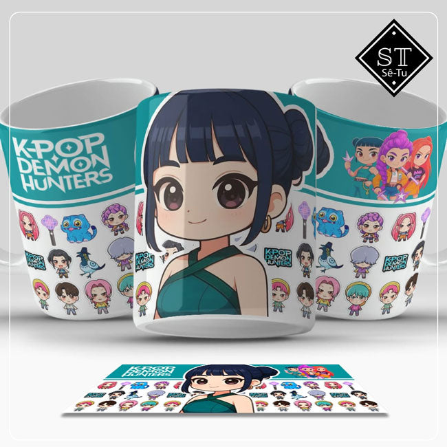 Caneca K-Pop Demon Hunters Verde